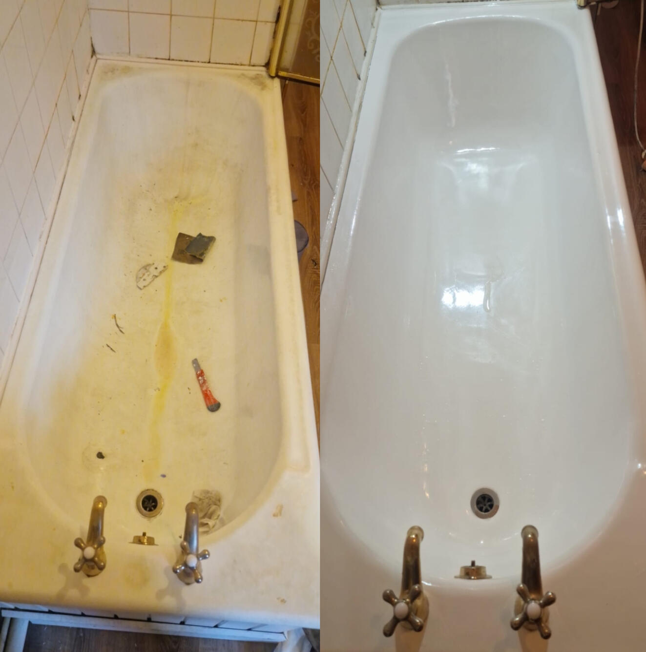 Steel bath resurfaced in Clains, Worcester